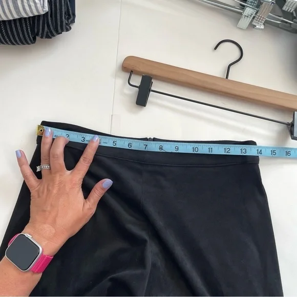 Zara Black Suede Long Maxi Skirt Size Medium - Picture 9 of 9